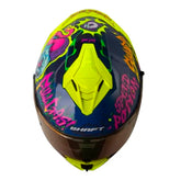 Casco Shaft 598 Gtr Abracadabra Azul Oscuro Fucsia Visor Iridium Morado